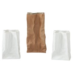 Vintage 3 Tapio Wirkkala, Rosenthal Paper Bag Vases, 1970s