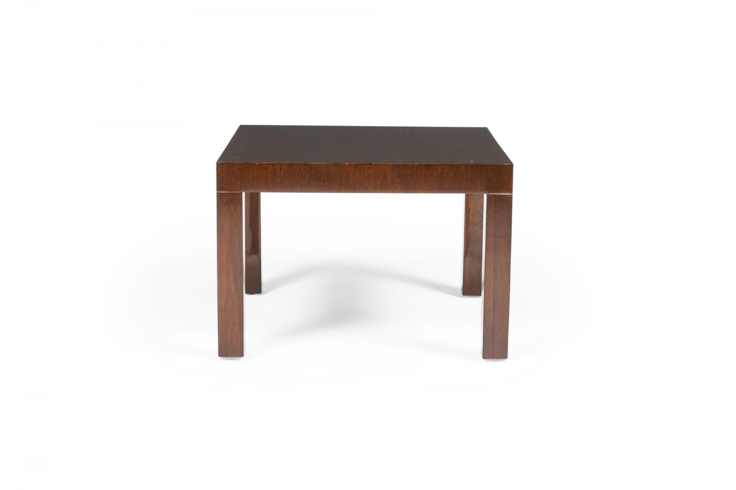 American 3 T.H. Robsjohn-Gibbings Walnut Parsons Design End Side Tables For Sale