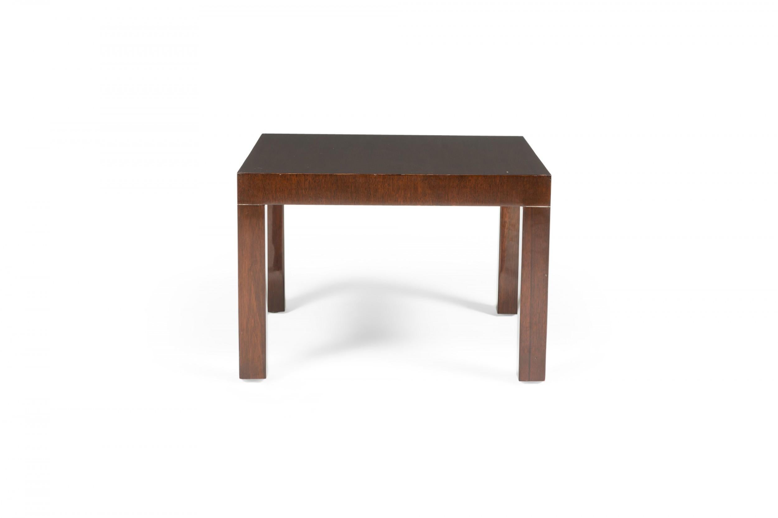 3 T.H. Robsjohn-Gibbings Walnut Parsons Design End Side Tables In Good Condition For Sale In New York, NY