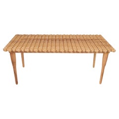3" Thick Solid Hardwood Coffee Table - Hand Finished - Sculptural Knot Design