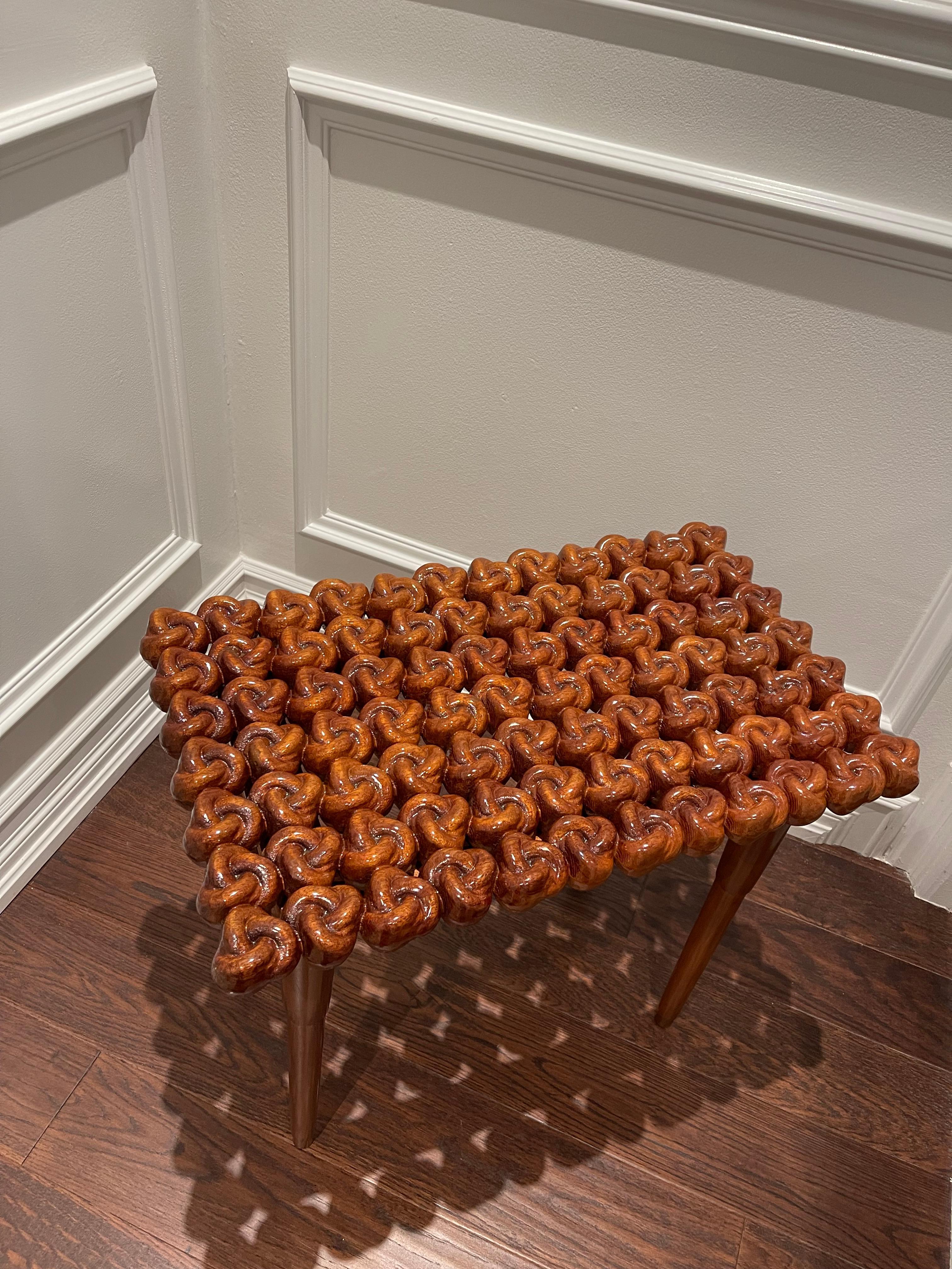 Bois dur Sapele massif de 3 pouces d'épaisseur - Finition à la main - Nœud sculptural organique moderne Neuf - En vente à Mississauga, Ontario