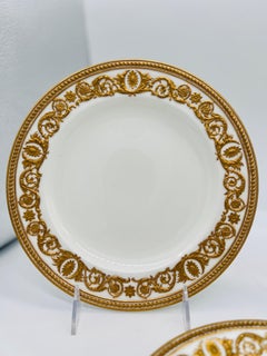 (3) Three Wedgwood Porcelain 9" Heavily Gilt Decorated Plates Richard Briggs Co.