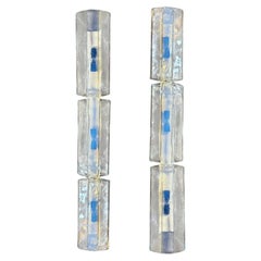 3 Tier 1970s Murano Glass Wall Sconces by Carlo Nason for AV Mazzega – Set of 2