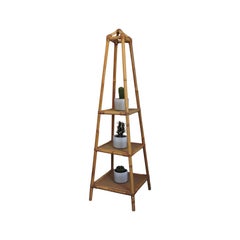 3-Tier Bamboo and Cane Plant Stand, 1970s