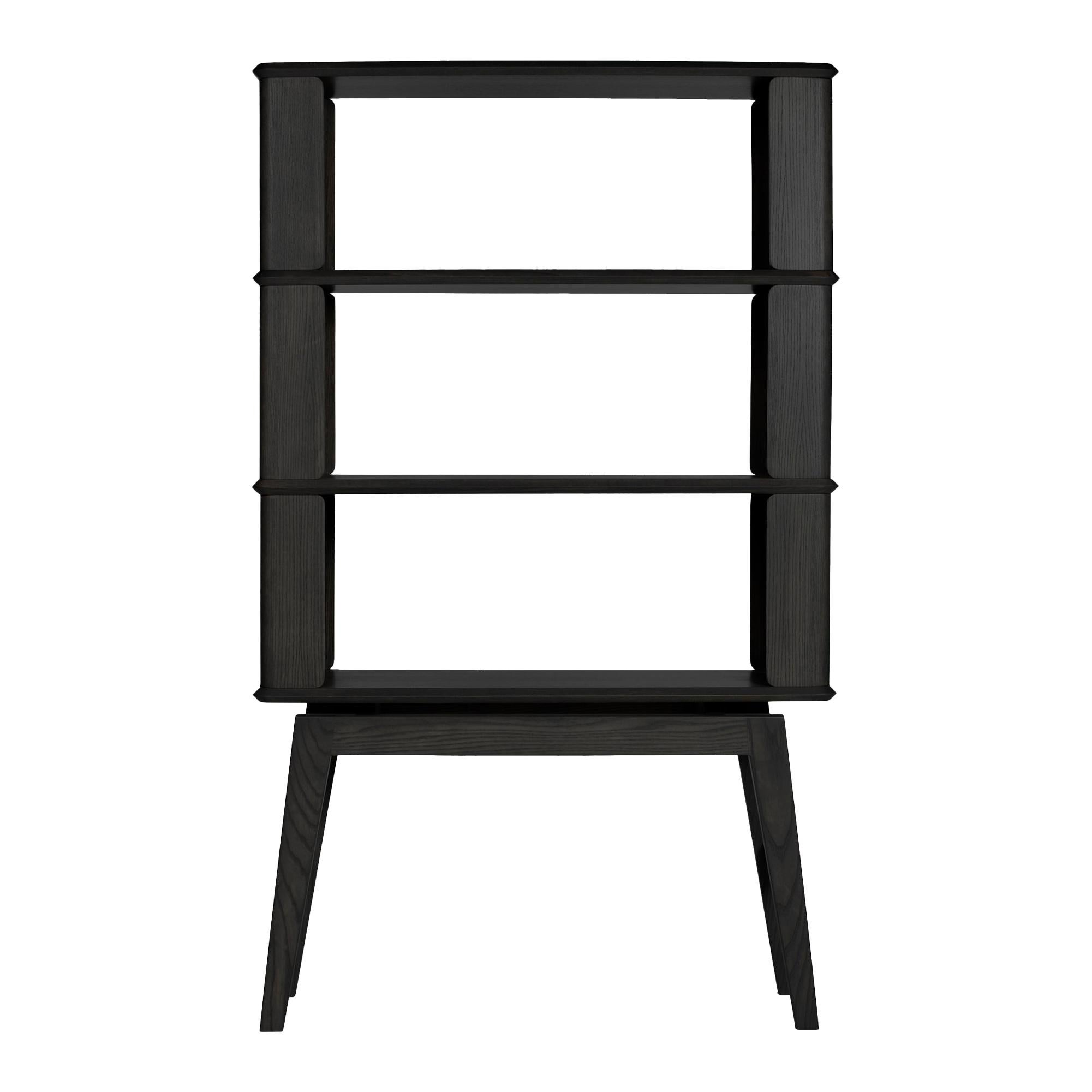 3-Tier Bookshelf/Storage, Ashwood with Black Stain by Debra Folz