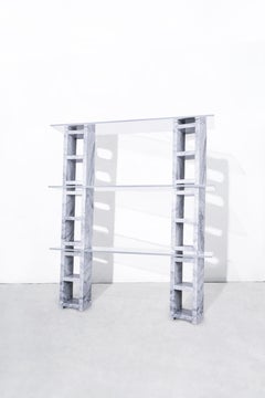 3 Tier Cinder Block Bookshelf – White