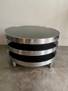 3-tier coffee or side table, design Marie Pergay, edited by Maison Mercier. 1968