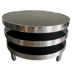Mesa de centro o auxiliar de 3 niveles, diseño Marie Pergay, editado por Maison Mercier. 1968