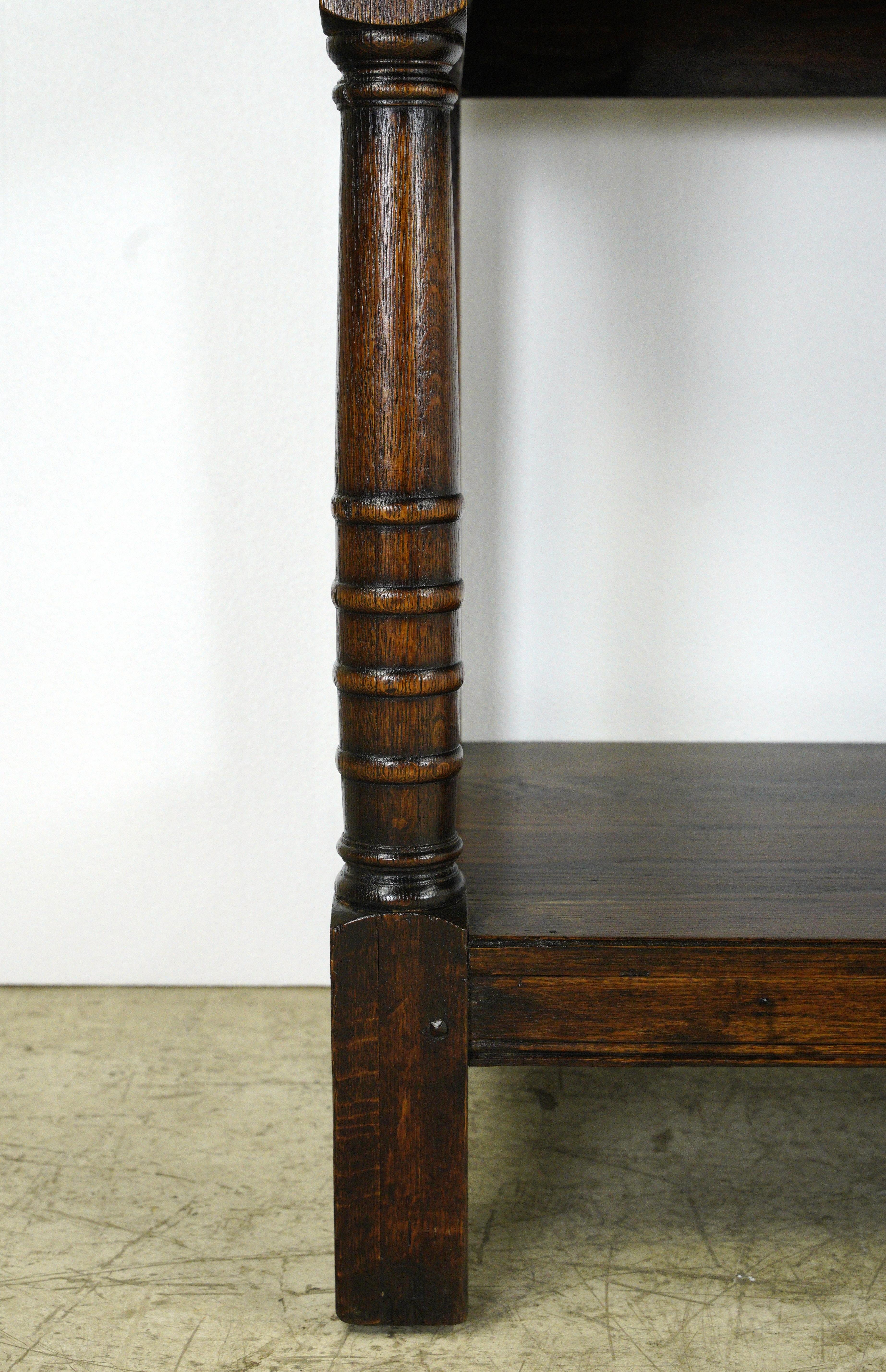 American 3 Tier Oak Shelf Unit from Union Theological Seminary in Manhattan For Sale