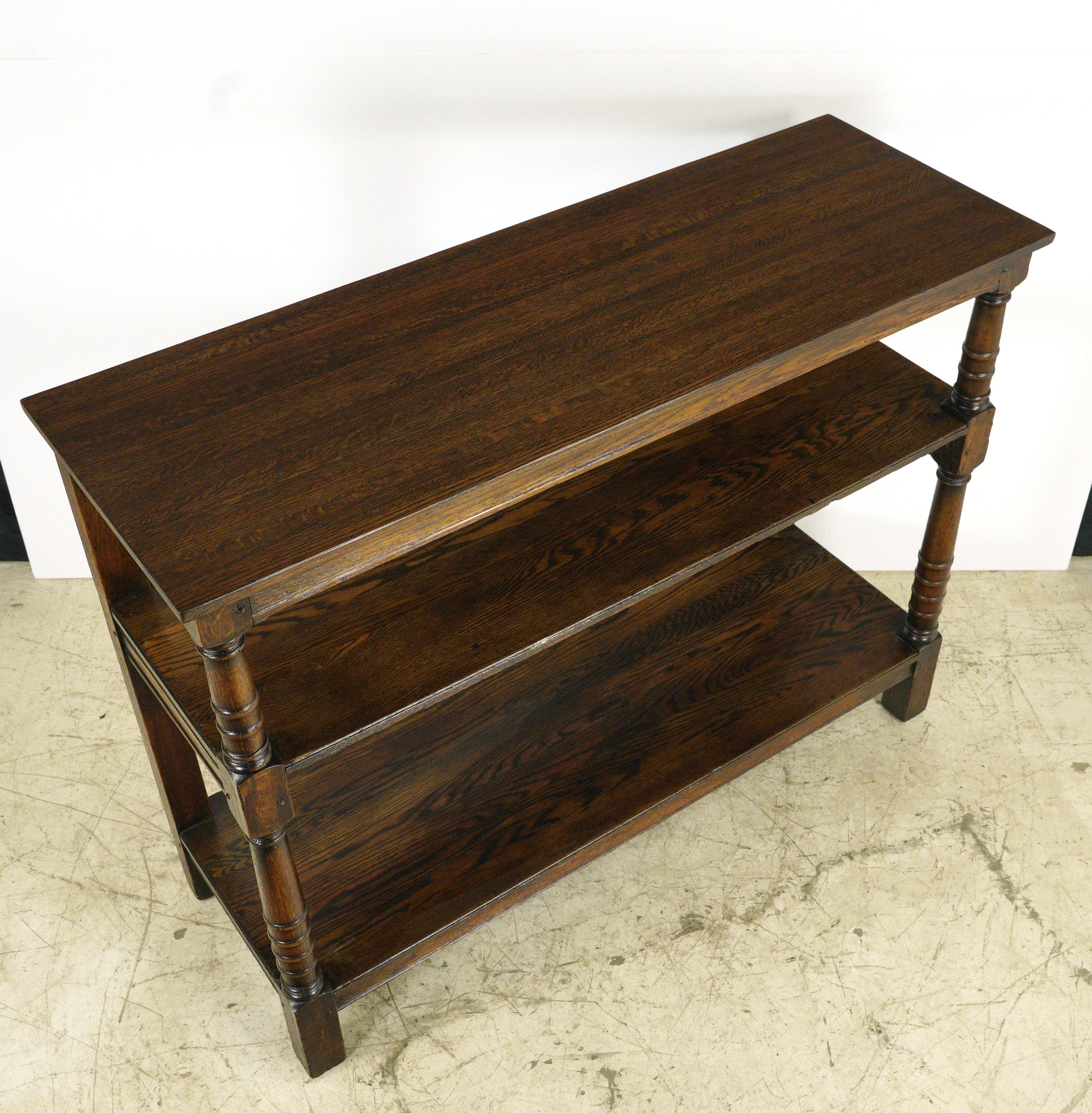 20th Century 3 Tier Oak Shelf Unit from Union Theological Seminary in Manhattan For Sale