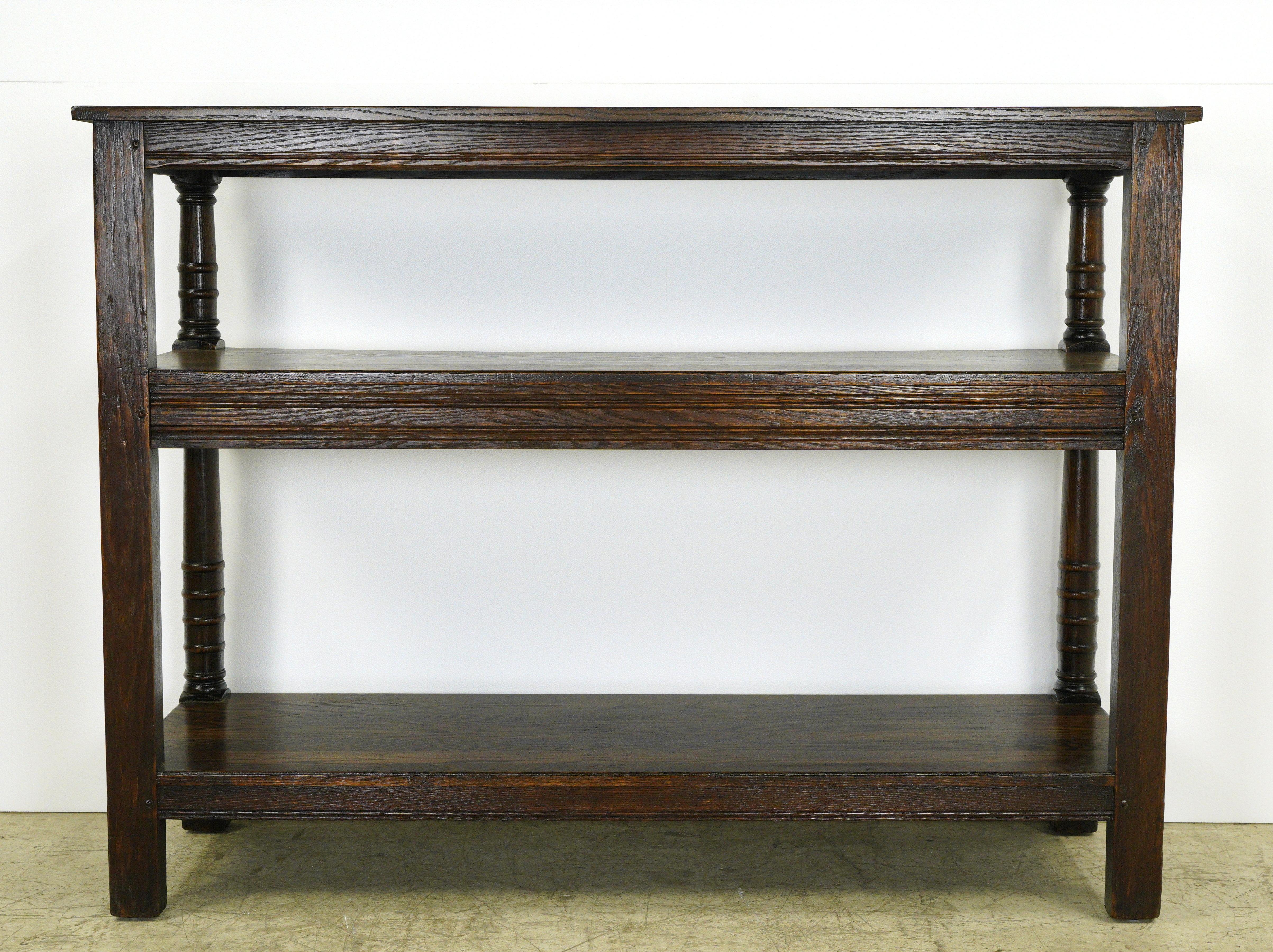 3 Tier Oak Shelf Unit from Union Theological Seminary in Manhattan For Sale 4