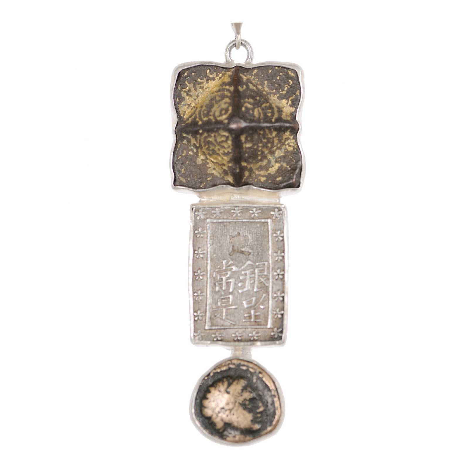 3-Tiered Ancient Artifact & Coin Necklace 7