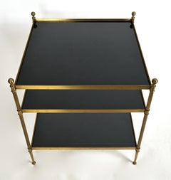 3 Tiered Brass Side Table in the Manner of Maison Jansen