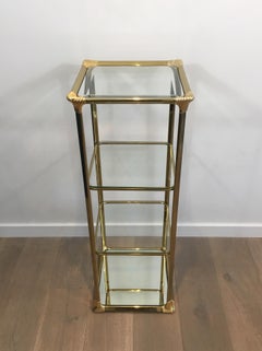 3 Tiers Hollywood Regency Gilt Shelves, French, circa 1970
