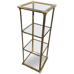 3 Tiers Hollywood Regency Gilt Shelves, French, circa 1970