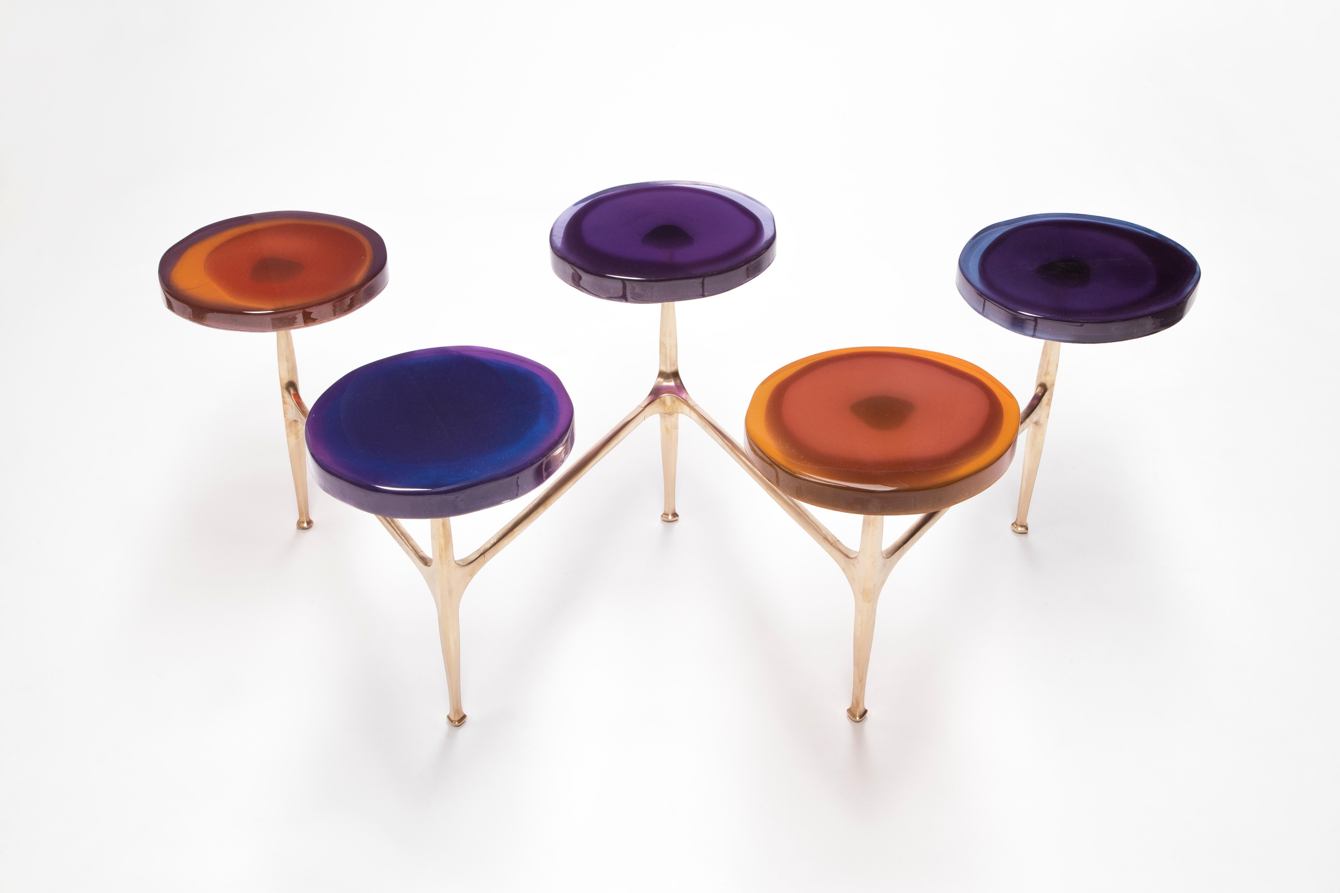 Contemporary 3 Tops Agatha Coffee Table by Draga & Aurel For Sale