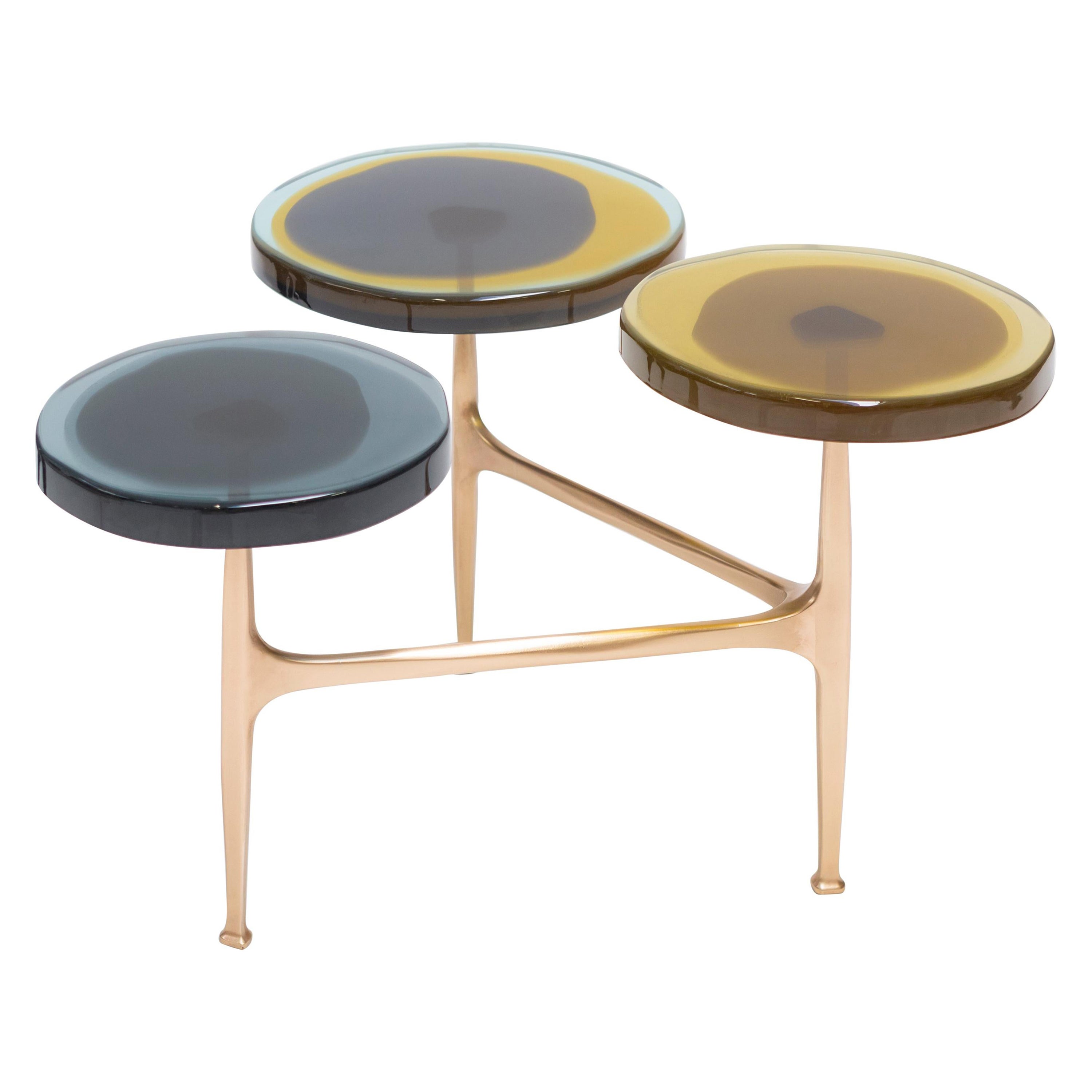 Table basse Agatha à 3 plateaux par Draga & Aurel