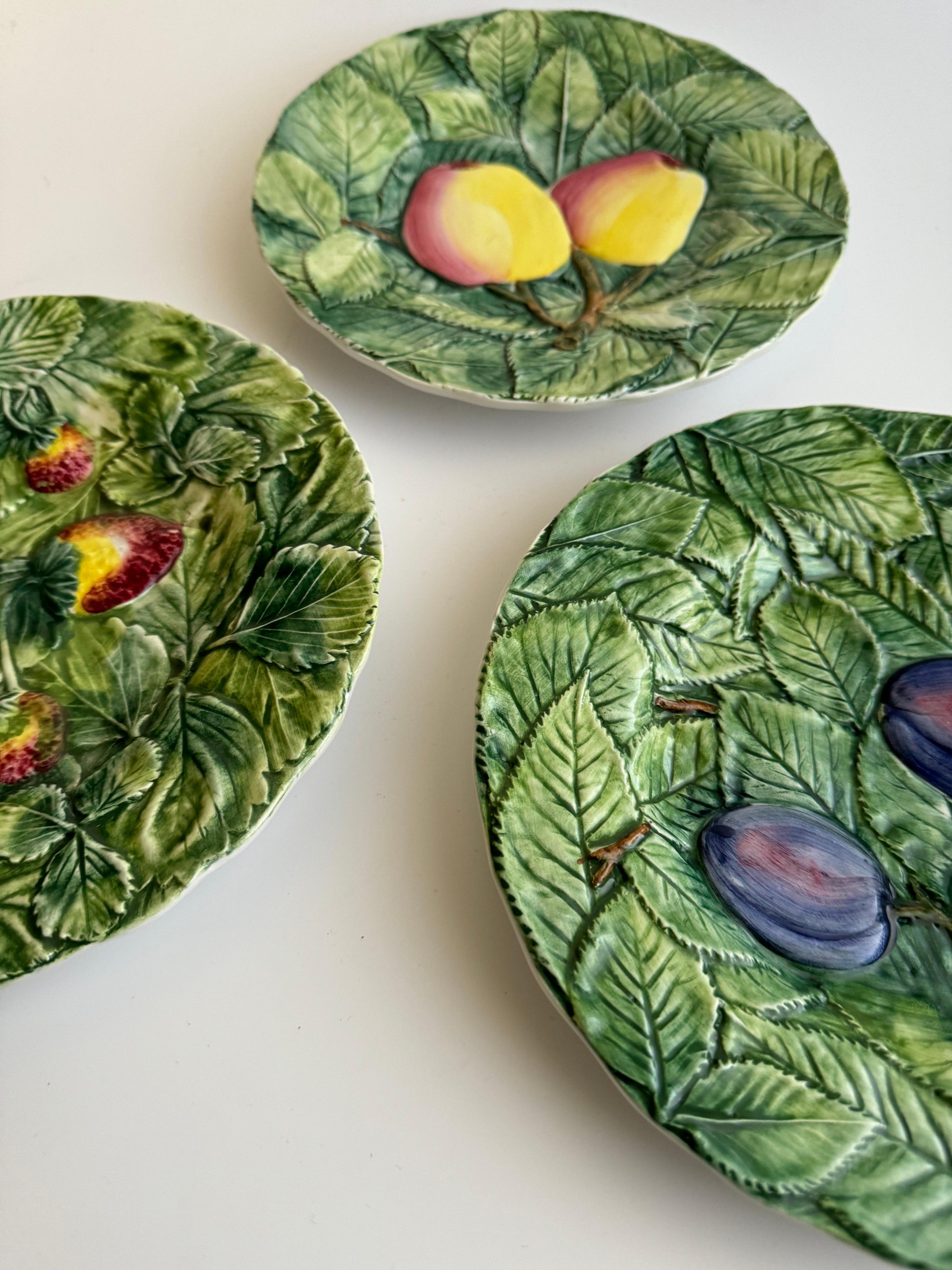 Italian 3 Trompe-L’oeil Majolica chargers/Salad Plates Made in Italy for Neiman Marcus