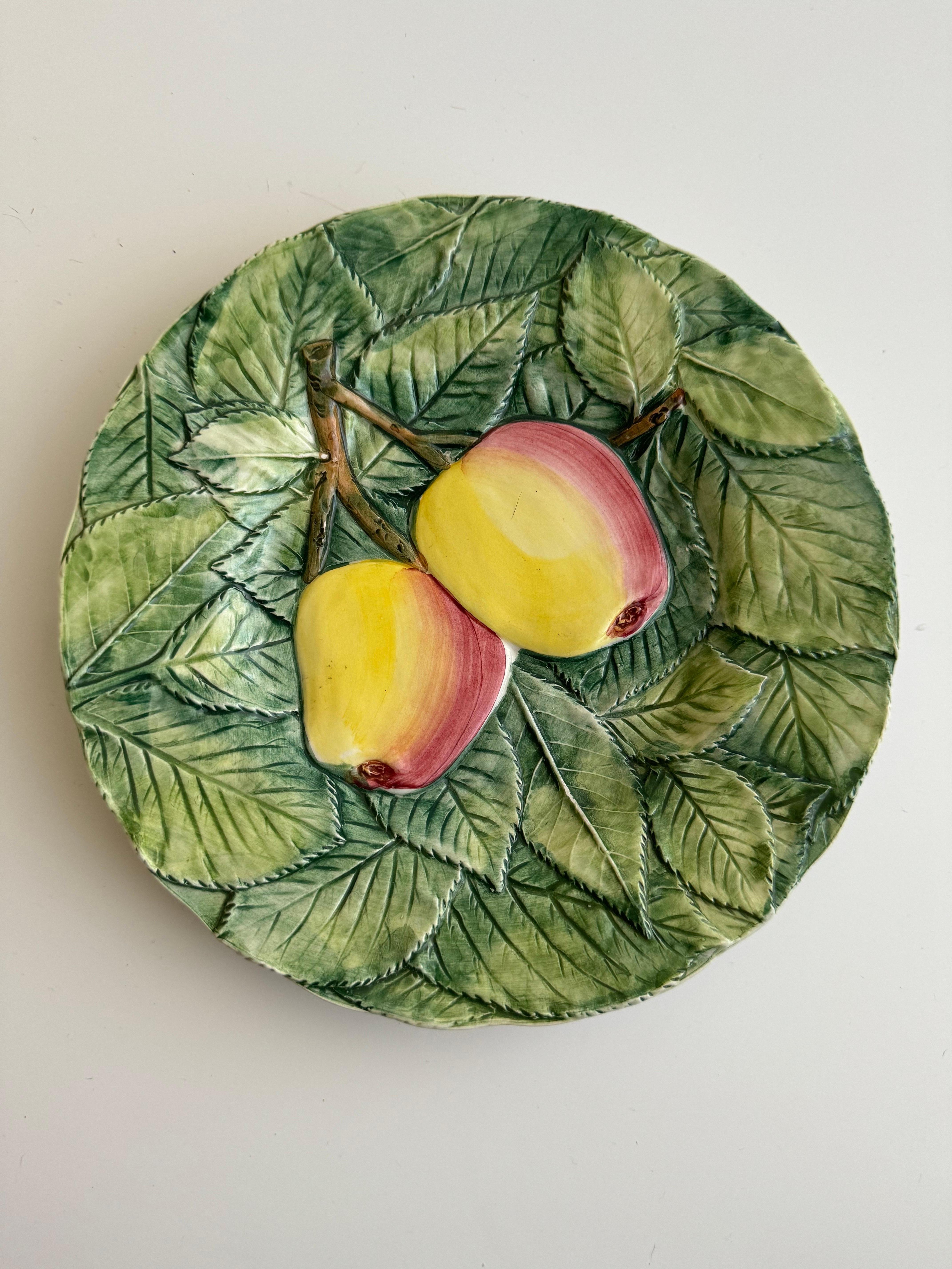 3 Trompe-L’oeil Majolica chargers/Salad Plates Made in Italy for Neiman Marcus 1