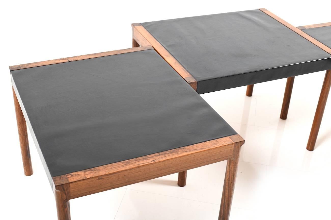 Three Variable Danish Sofa Tables in Rosewood, Made in Denmark Early 1960s For Sale 4
