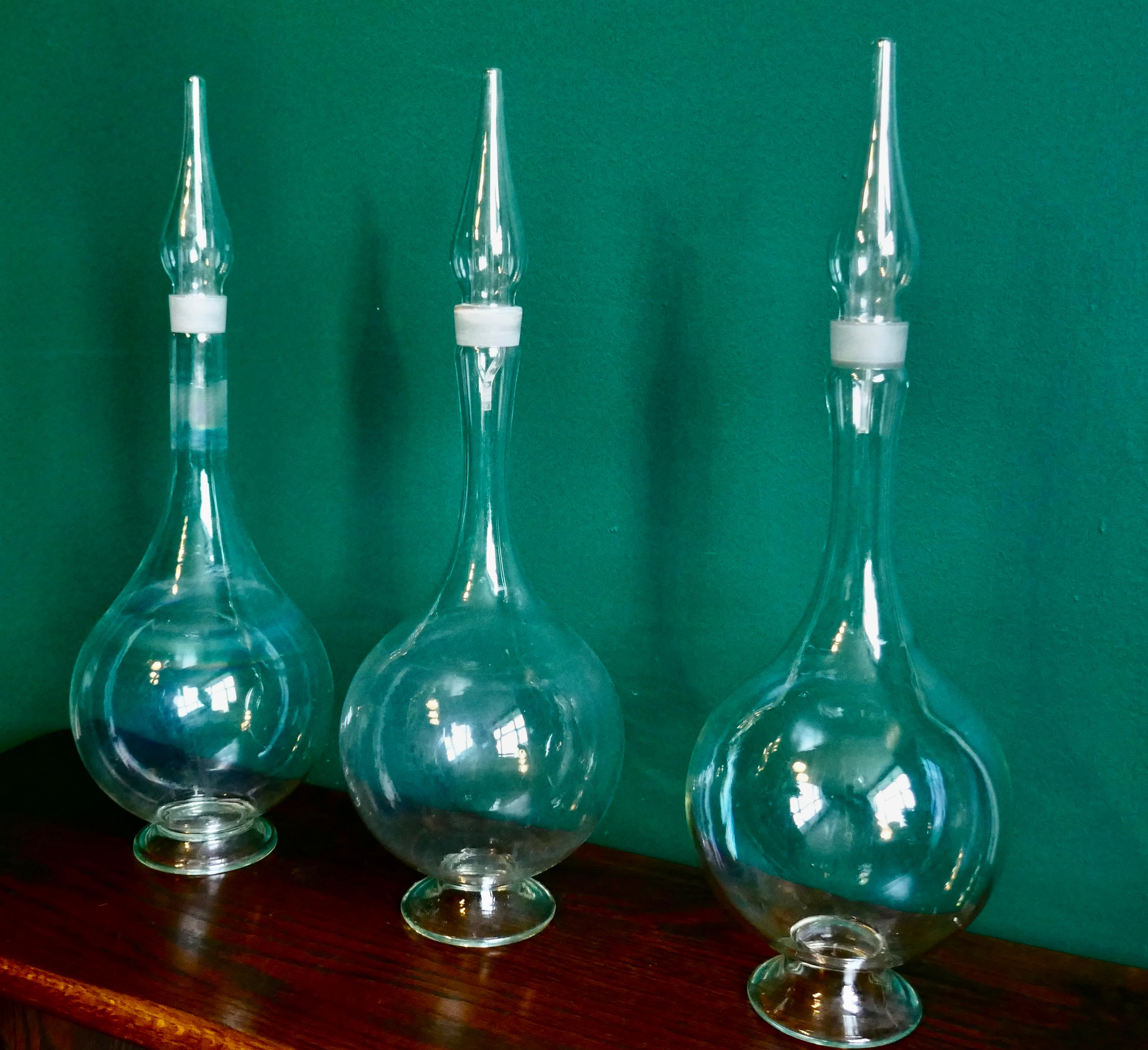 old chemist display bottles