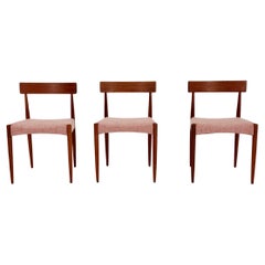 3er dänischer Teakholzstuhl im Vintage-Stil von Arne Hovmand-Olsen, Modell NR Mk 200, 1960er Jahre