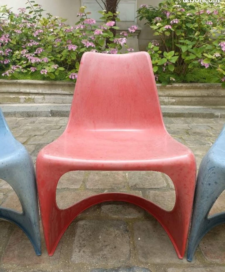 3 Vintage Designer Chairs Steen Ostergaard Manufacturer Cado 60s For