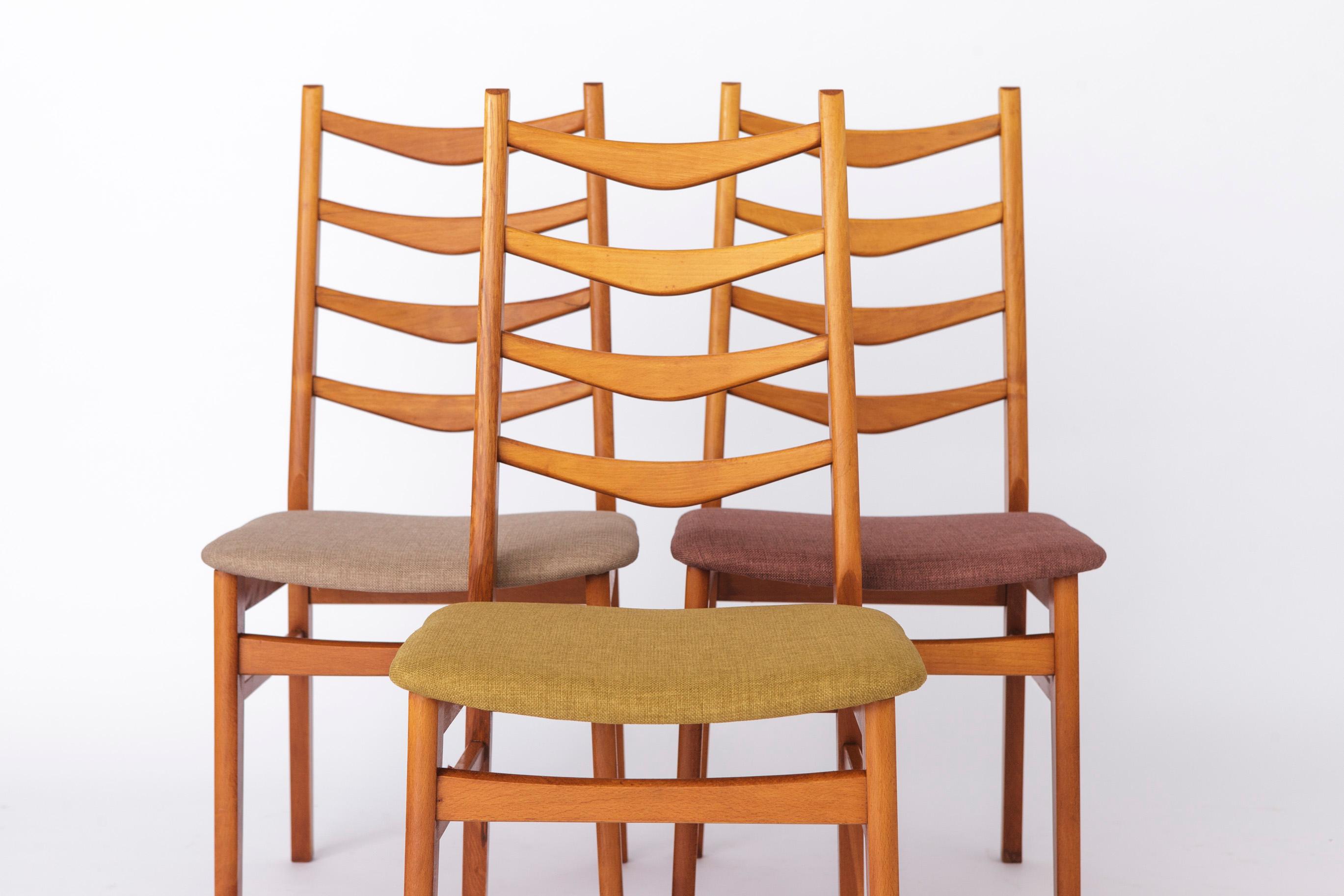 3 Vintage Dining Chairs 1970s - German Design In Good Condition For Sale In Hannover, DE