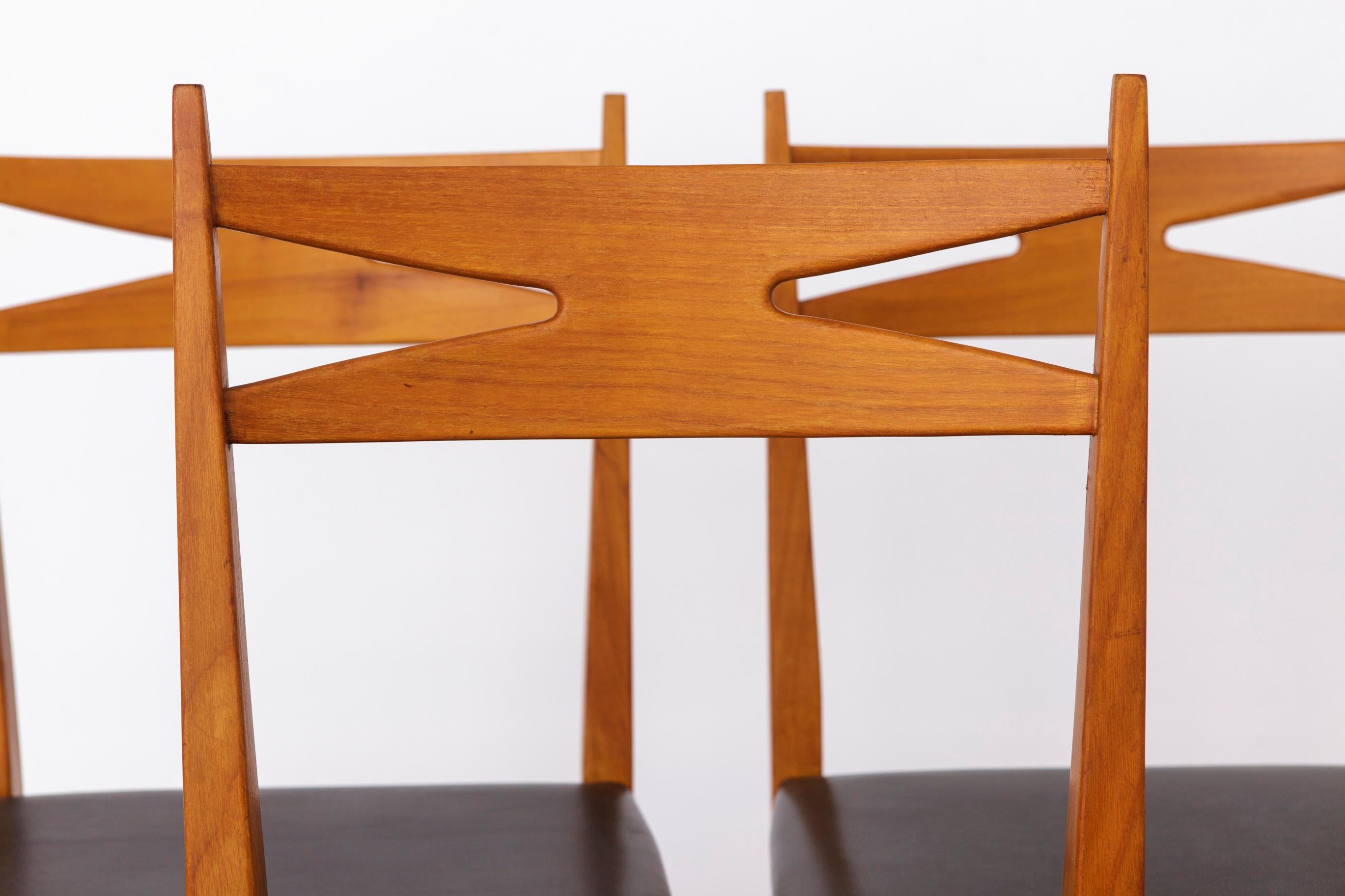 3 Vintage Dining Chairs 1970s - German Design In Good Condition For Sale In Hannover, DE