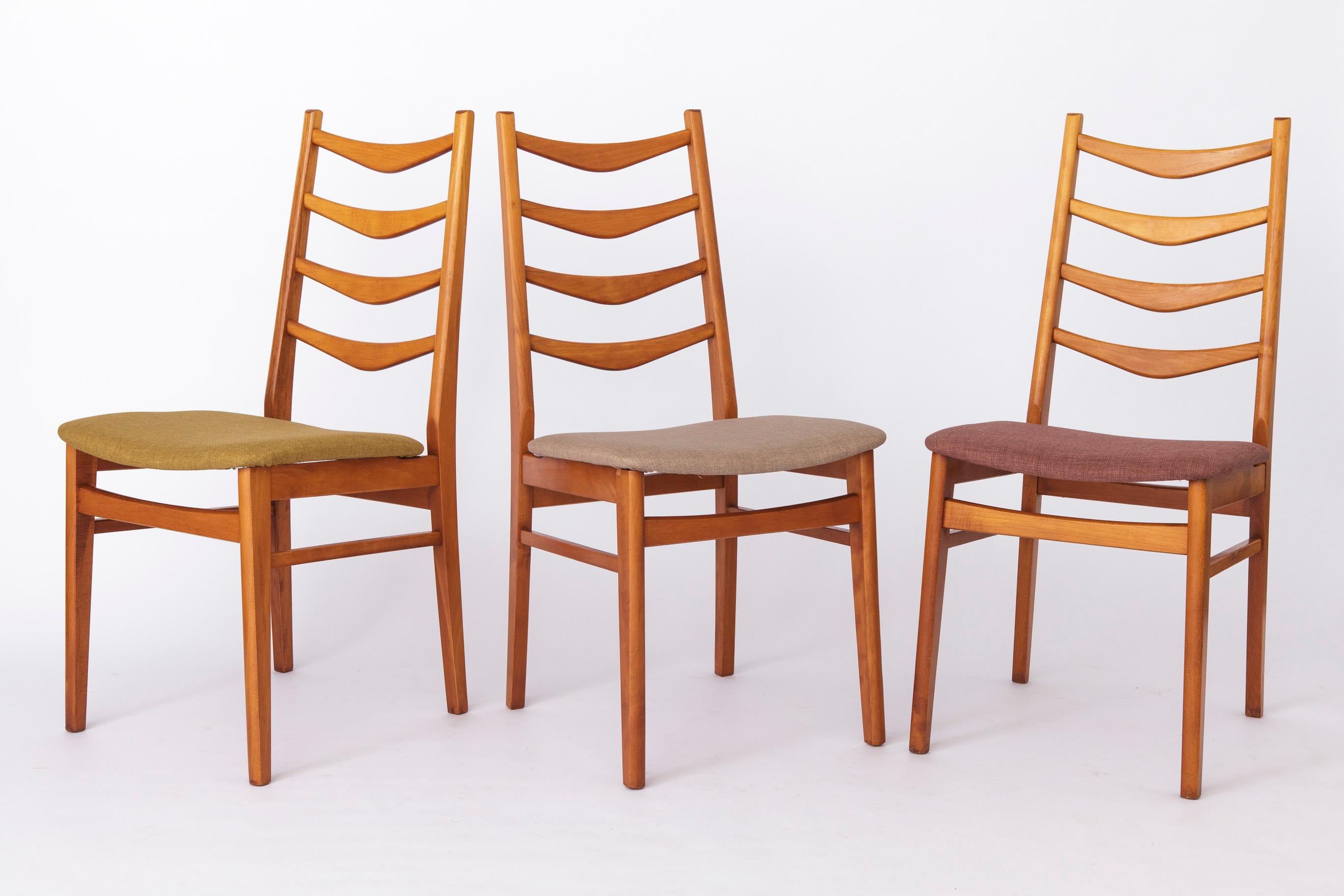 3 Vintage Dining Chairs 1970s - German Design For Sale 2