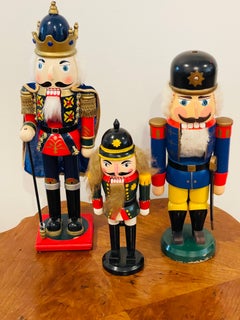 3 Vintage German Wood Nutcrackers -Same day Shipping