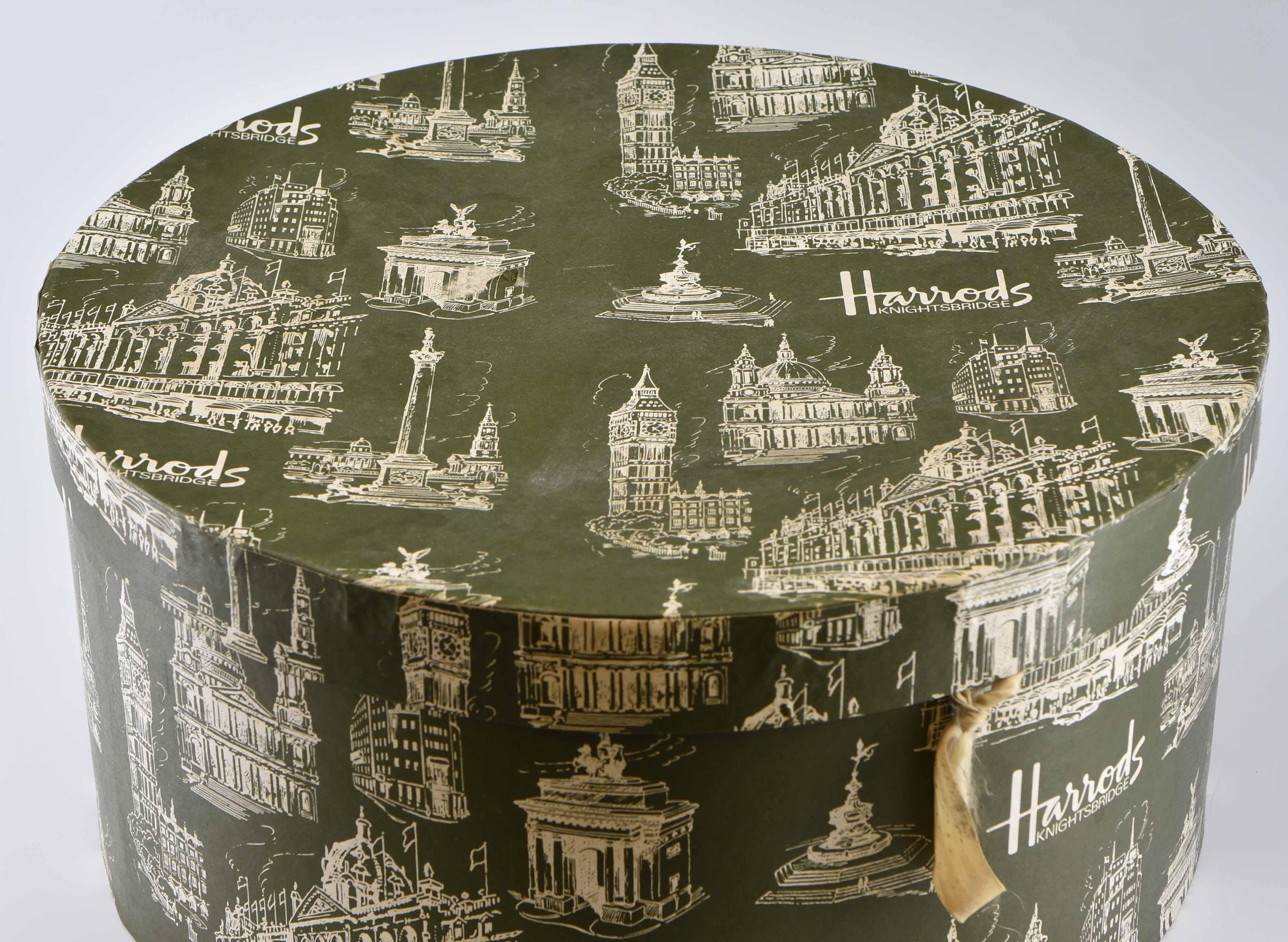 English 3 Vintage Harrods of London Hat Boxes