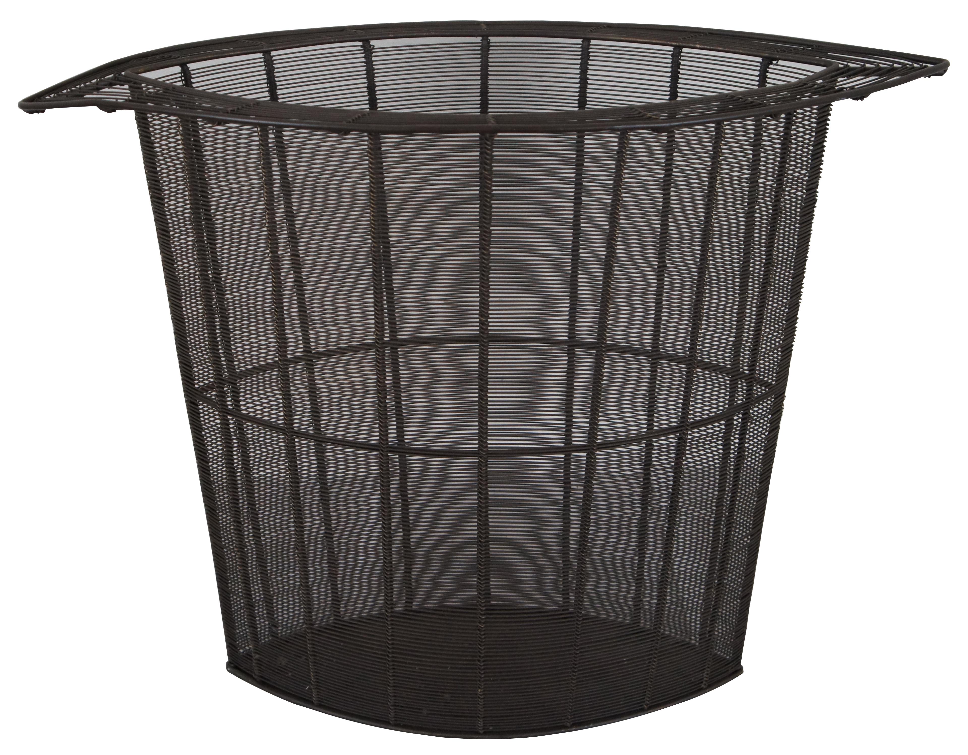 Modern 3 Vintage Interlude Home Heavy Wire Nesting Waste Baskets Trash Cans For Sale