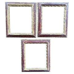 3 Vintage Italian Hand-Painted Red & Gilt Picture Frames - Iris Apfel Collection