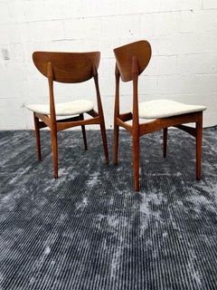 Trois chaises de salle à manger vintage en teck Virtue Brothers of California, de style moderne du milieu du siècle dernier