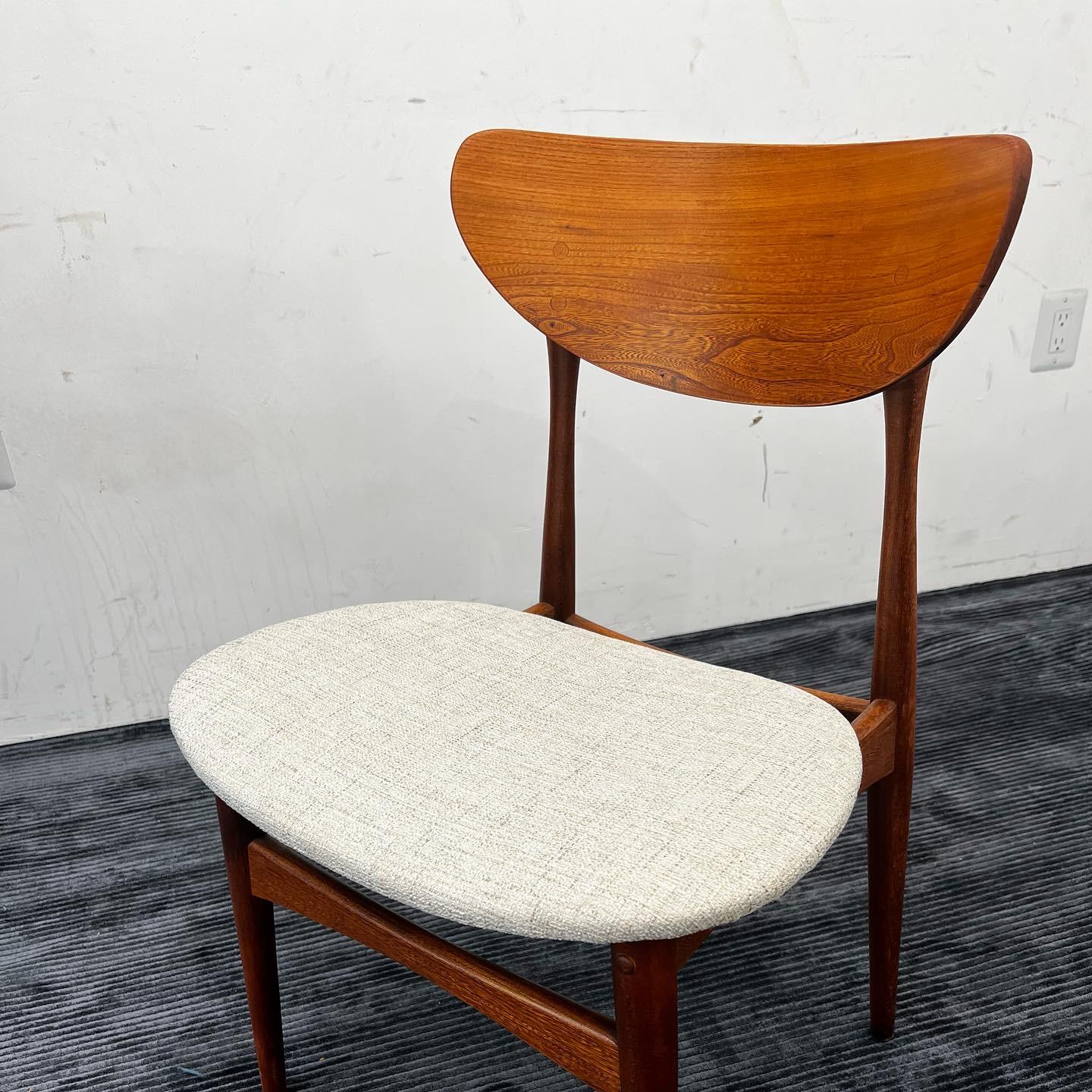 North American 3 Vintage Mid Century Modern Virtue Brothers of California Teak Dining Chairs