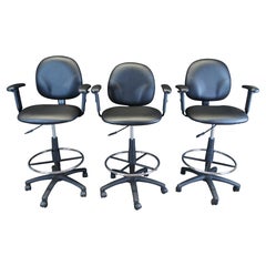 3 Sgabelli da bancone Norstar vintage girevoli da ufficio alti da scrivania Poltroncine da tavolo