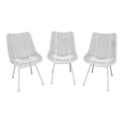 3 Vintage Russell Woodard Wire Patio Chairs C1960