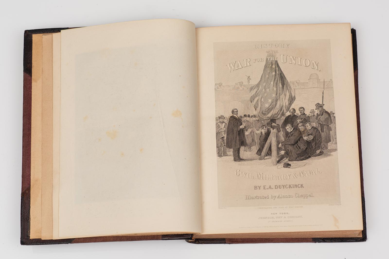 3 Vol. Evert A. Duyckinck, Historia Nacional de la Guerra por la Unión Estadounidense en venta