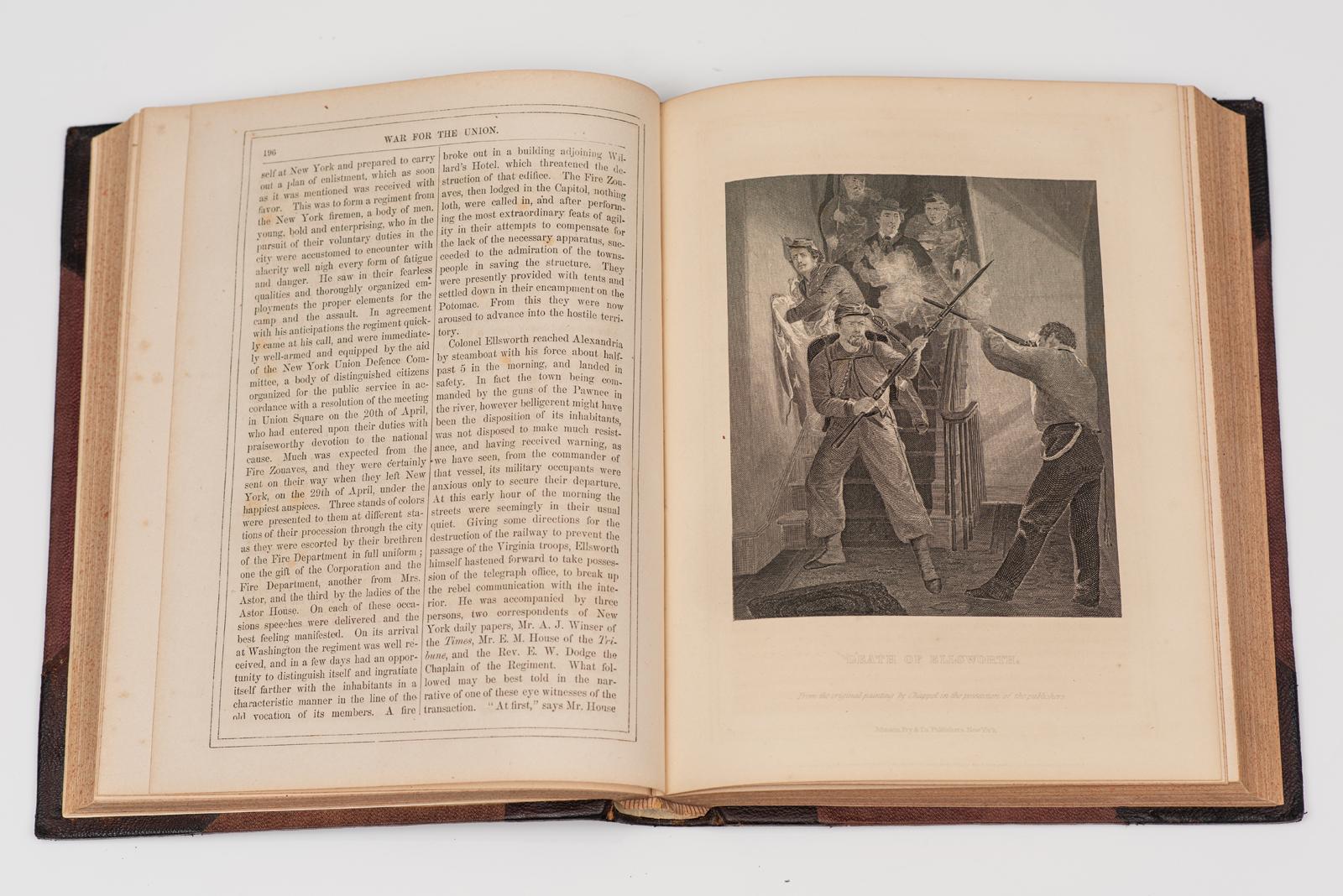 3 Vol. Evert A. Duyckinck, Historia Nacional de la Guerra por la Unión en Bueno estado para la venta en New York, NY