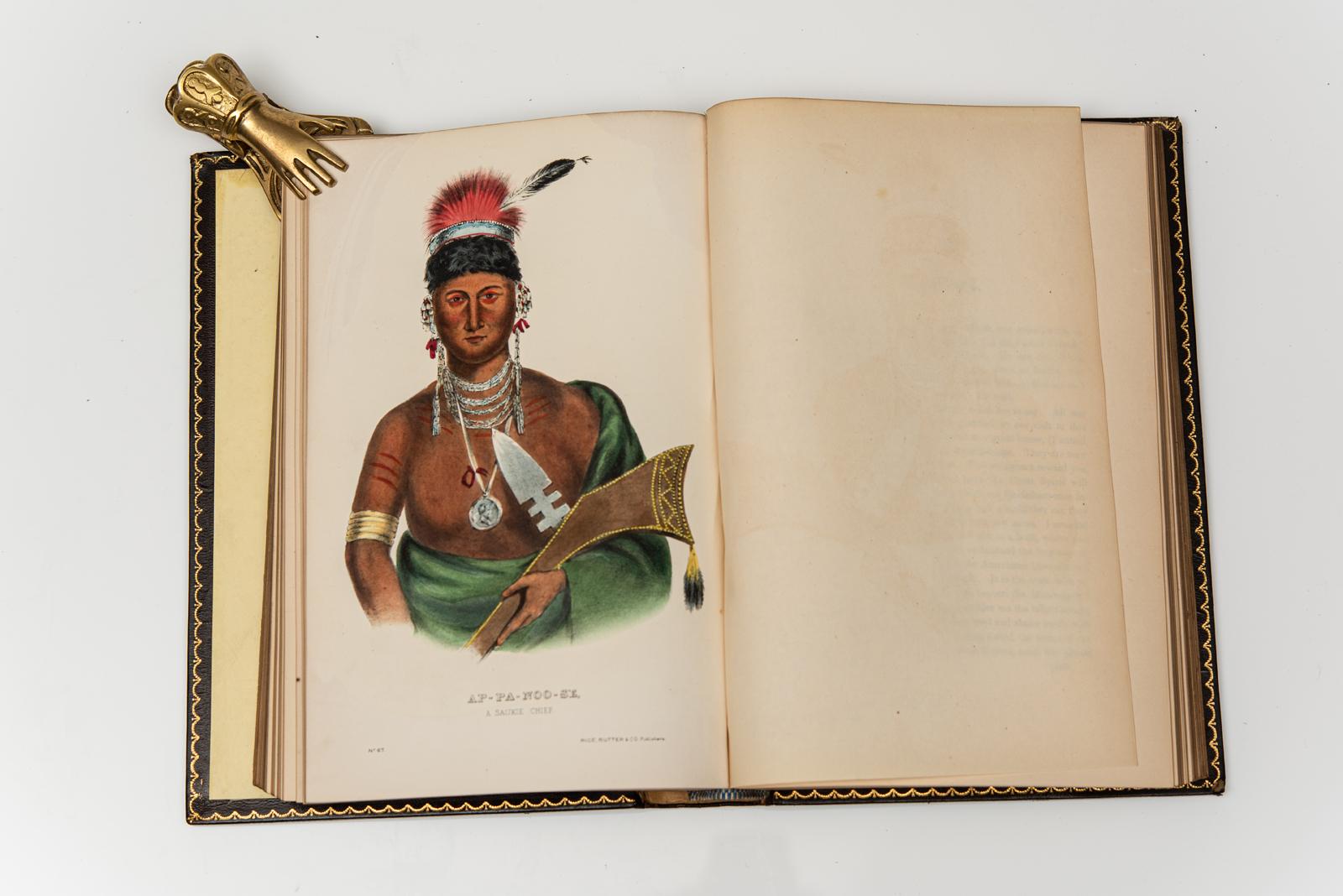 XIX secolo 3 Vol. Thomas L. McKenney, Storia delle tribù indiane del Nord America in vendita