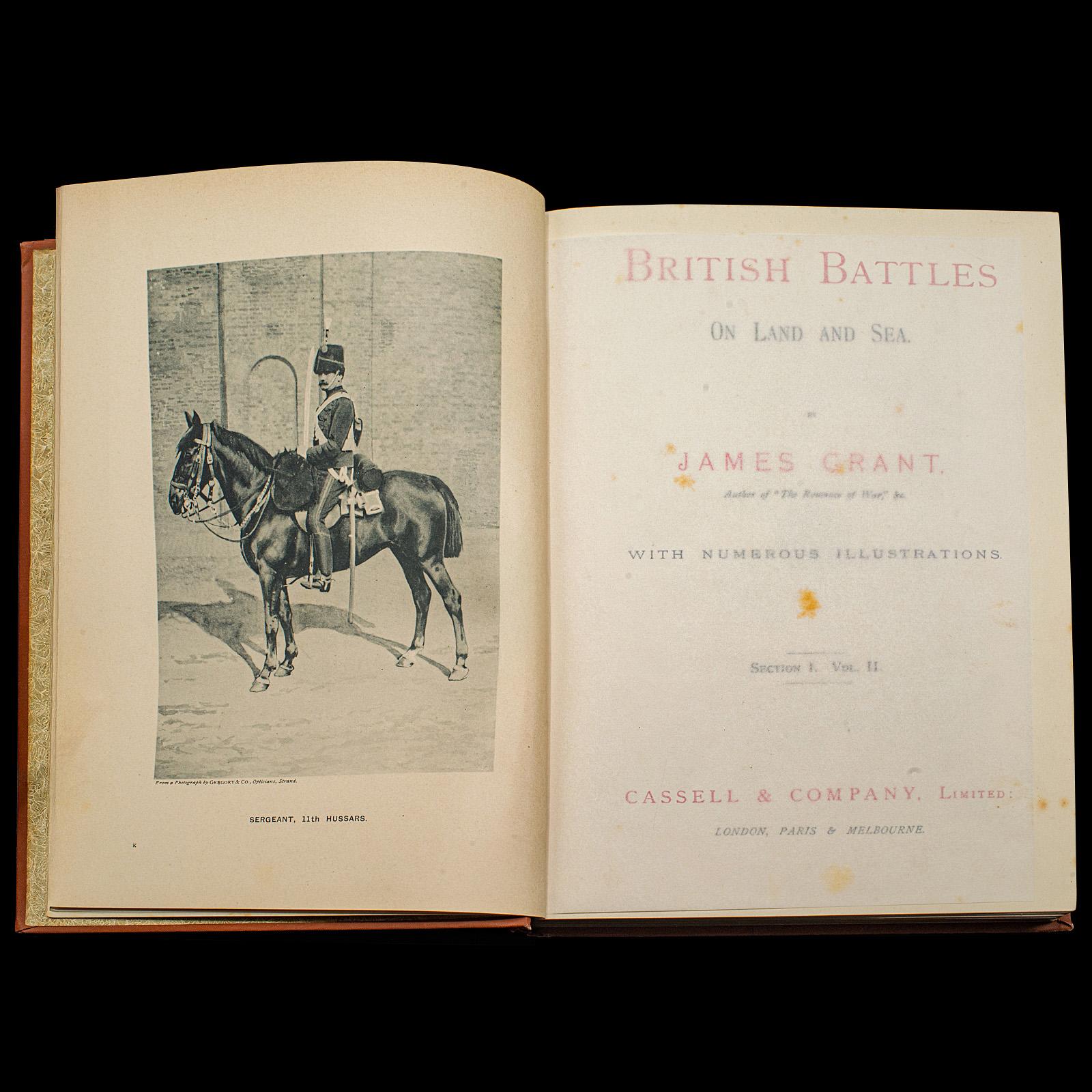XX secolo 3 Vols Battaglie britanniche di terra e di mare, antico, libro di riferimento militare, C.C. in vendita