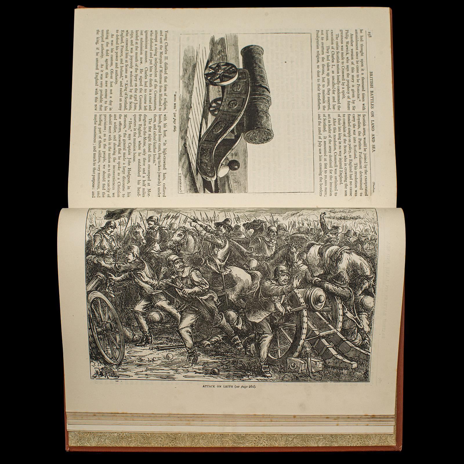 3 Vols Battaglie britanniche di terra e di mare, antico, libro di riferimento militare, C.C. in vendita 1