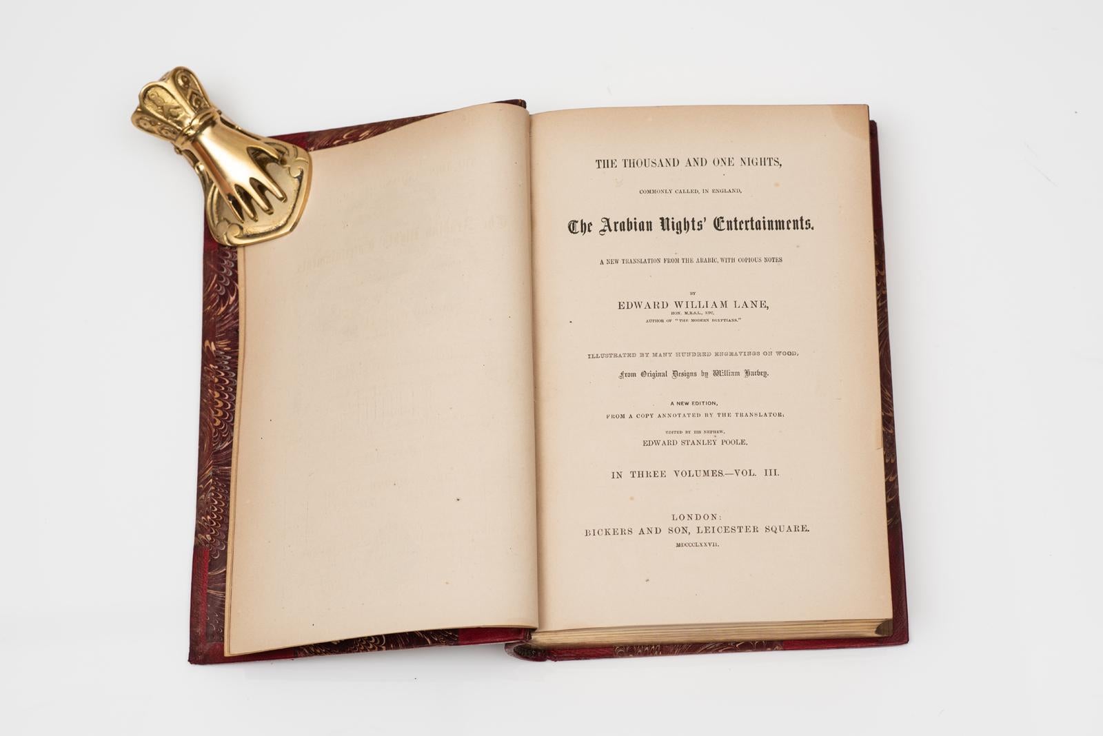 3 Vols. Edward Williams Laning, Les Mille et une nuits Bon état - En vente à New York, NY