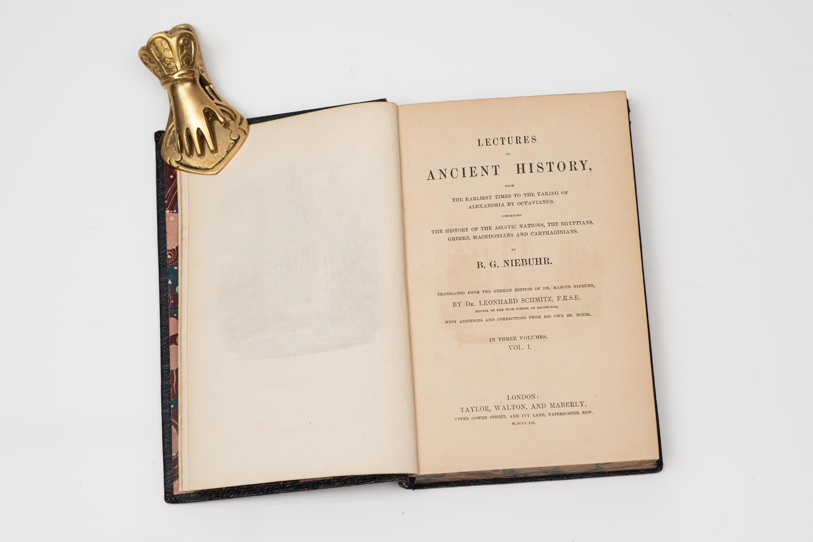 19th Century 3 Volumes. B. H. Niebuhr. Lectures on Ancient History from the Earliest Times... For Sale