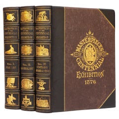 Antique 3 Volumes Edward Strahan Masterpieces of the Centennial International Exhibition