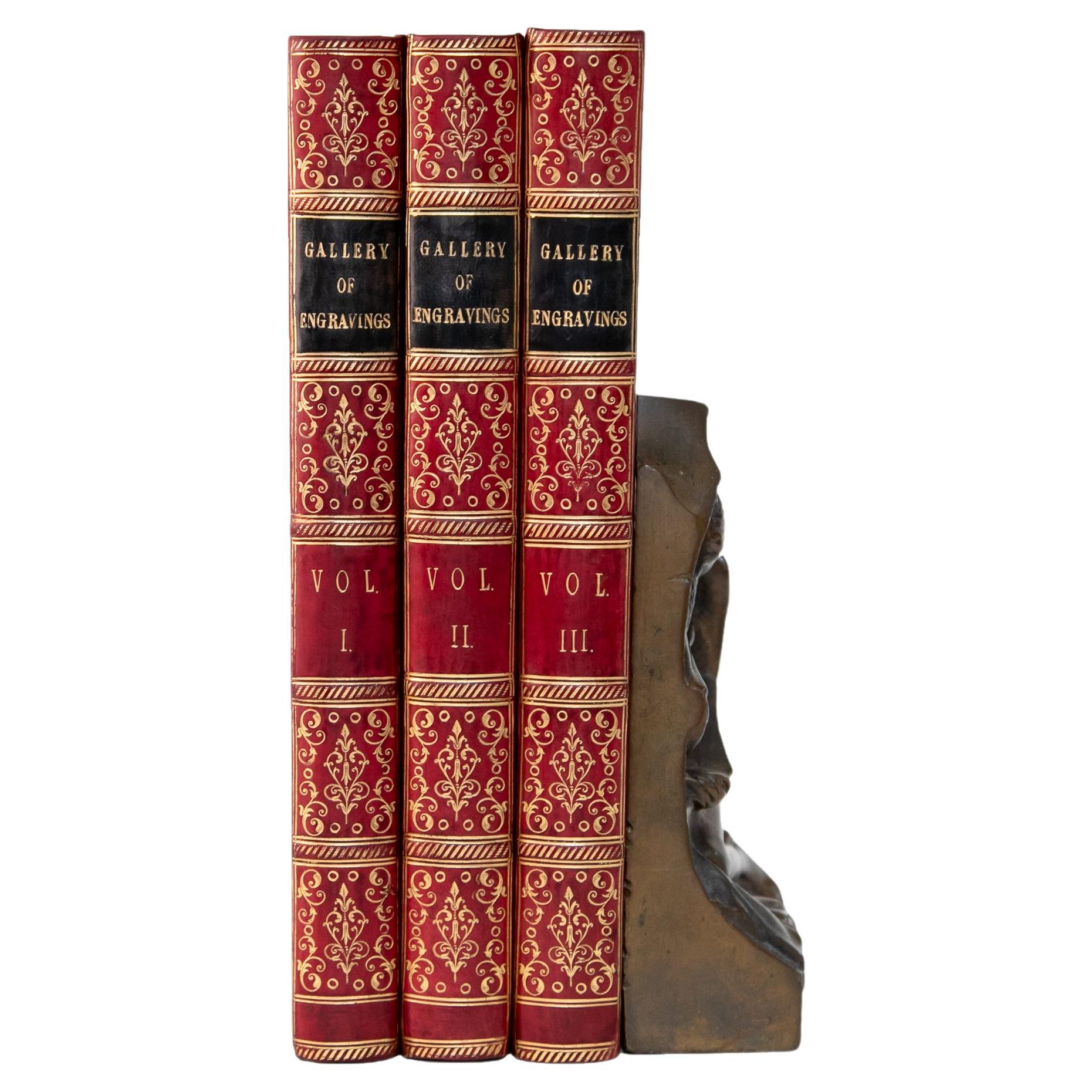 3 Volumes. G.N. Wright, The People's Gallery of Engravings. For Sale