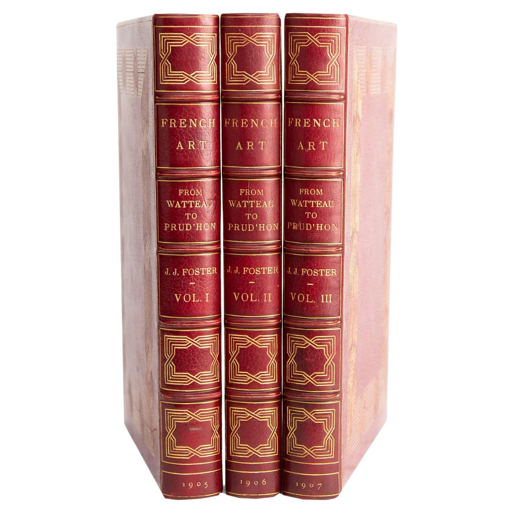 3 Volumes. J.J. Foster, French Art from Watteau to Prud'hon
