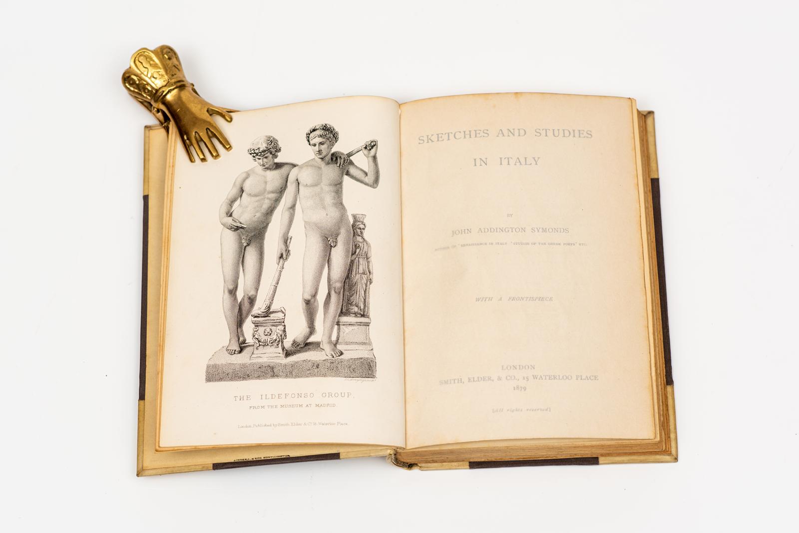 British 3 Volumes. John Addington Symonds, Sketches & Studies in Italy. For Sale