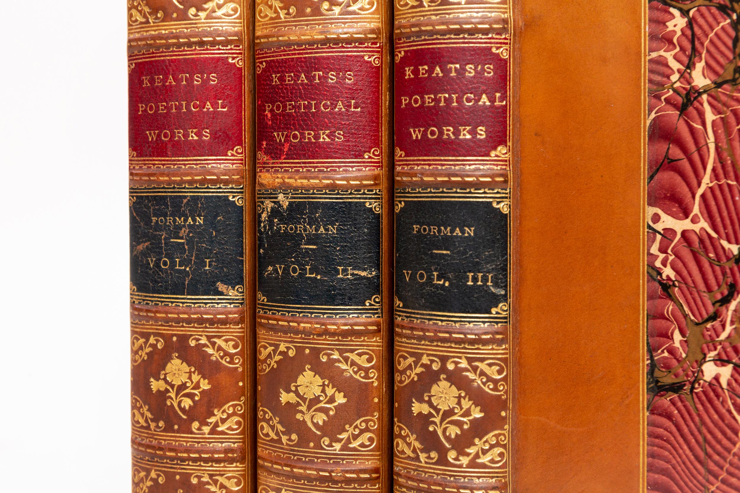 3 Volumes, John Keats, the Poetical Works of John Keats In Good Condition In New York, NY